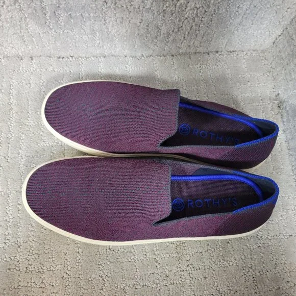Rothy's The Sneaker Fig Python Purple Slip On Shoes Women’s Size US 7.5 9.5